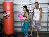 Boring Boxing Training With Moms Boyfriend Turned Into Pure Fun