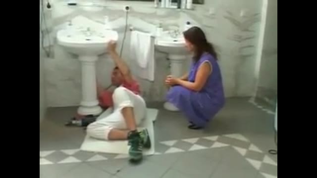 Desperate For Sex Mature Housewife Fucks Plumber In Bathroom