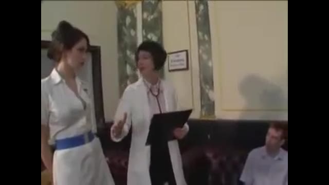 Doctor And Nurse Taking Sperm Sample From Shy Boy