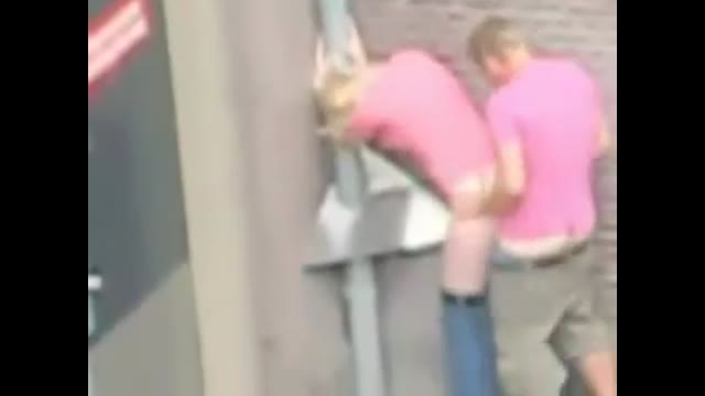 Dutch Couple Fucks In Front Of A House Of Justice While People Are Shocked Taking Phones Out Taping It As They Pass