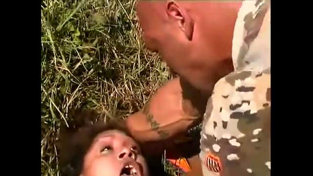 Ebony Jogging Milf Attacked And Fucked In The Field