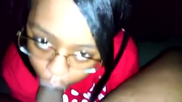Ebony Teen Blows And Gets Doggy Fucked With Cumming Inside Her Pussy