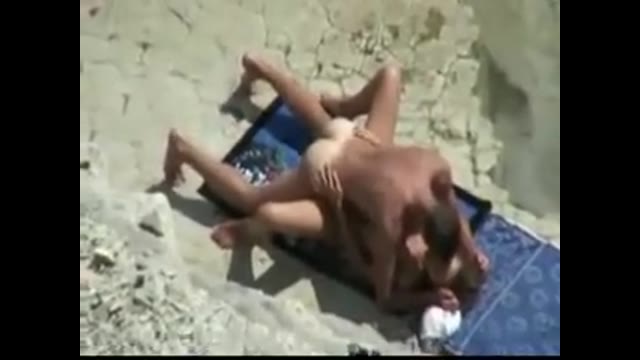 European Couple Have Sex On The Beach