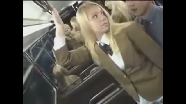 European Girl Does Handjob To Some Asian Guy In Public Bus
