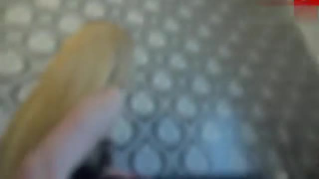 Exotic Blonde Measuring How Big Cock She Can Take In Her Butt