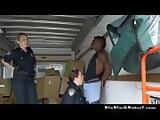 Two White Female Cops Sucking Great Big Black Dudes Dong