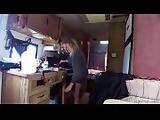 Blond wife hardcore banged in a camper