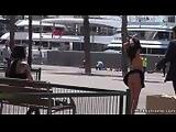 Petite Euro slave disgraced on the dock