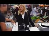 Hot blonde milf drilled at the pawnshop to earn extra money