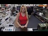 Big tits blonde babe screwed by pawn guy
