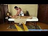 Groped babe filmed during kinky massage