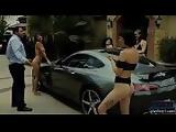Playboy babes in hot bikinis washing a Mercedes AMG GT