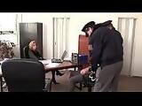 Interrogation at the police station with footjob