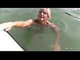 Outdoor Sex with a Beautiful Blonde at the Middle of the Lake