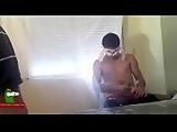 Masturbation of the young man on a chair ADR0394