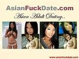 Asian student and huge white cock