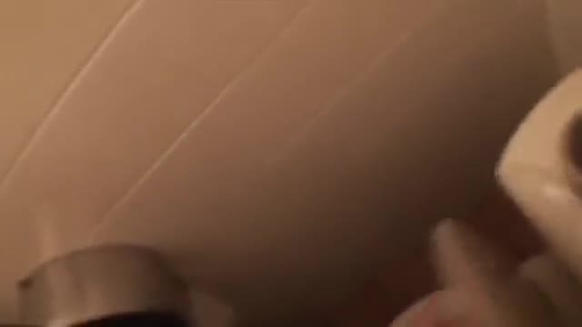 Quick Dick Sucking And Anal Sex With Cum On Ass As A Finale In A Restaurant Toilet